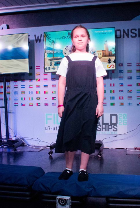 Medallist at the prize-giving ceremony of the FIDE World U7–U17 Championships 2026.