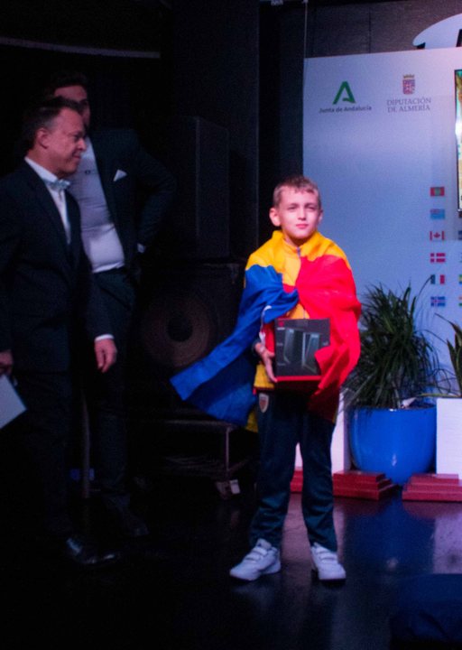 Medallist at the prize-giving ceremony of the FIDE World U7–U17 Championships 2026.