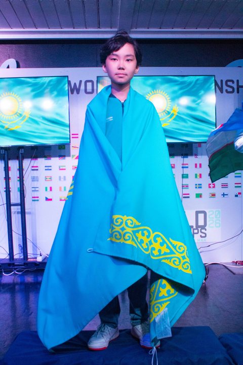 Medallist at the prize-giving ceremony of the FIDE World U7–U17 Championships 2026.