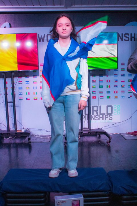 Medallist at the prize-giving ceremony of the FIDE World U7–U17 Championships 2026.