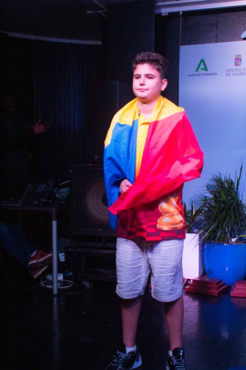 Medallist at the prize-giving ceremony of the FIDE World U7–U17 Championships 2026.
