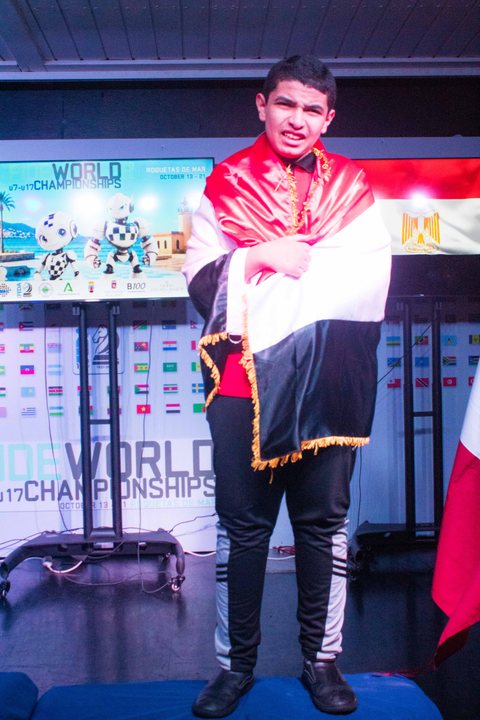 Medallist at the prize-giving ceremony of the FIDE World U7–U17 Championships 2026.