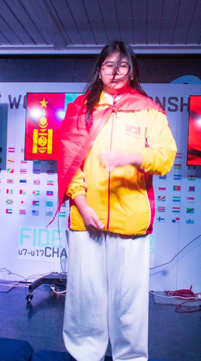 Medallist at the prize-giving ceremony of the FIDE World U7–U17 Championships 2026.