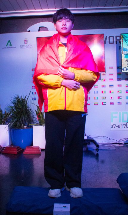 Medallist at the prize-giving ceremony of the FIDE World U7–U17 Championships 2026.
