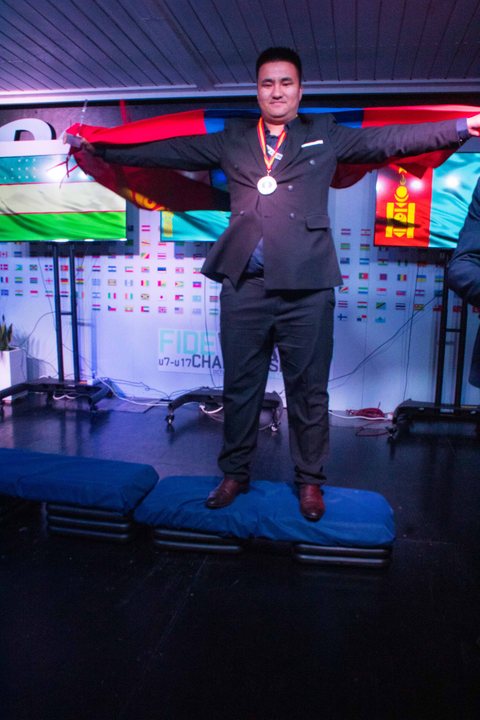Medallist at the prize-giving ceremony of the FIDE World U7–U17 Championships 2026.