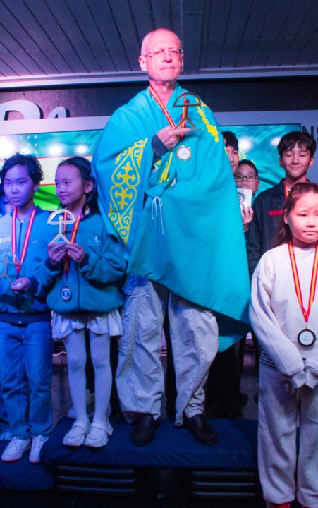 Medallist at the prize-giving ceremony of the FIDE World U7–U17 Championships 2026.