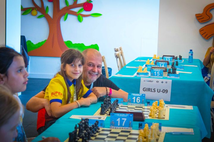 Day 1 (rounds 1–2) of the FIDE World U7–U17 Championships 2026 in Roquetas de Mar.