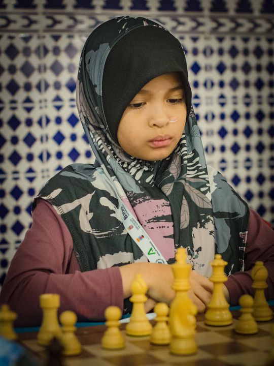 Day 1 (rounds 1–2) of the FIDE World U7–U17 Championships 2026 in Roquetas de Mar.
