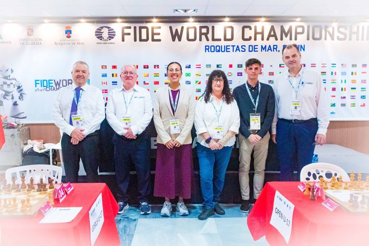 Jornada 3 (rondas 5–6) del Mundial FIDE Sub-7 a Sub-17 2026 en Roquetas de Mar.