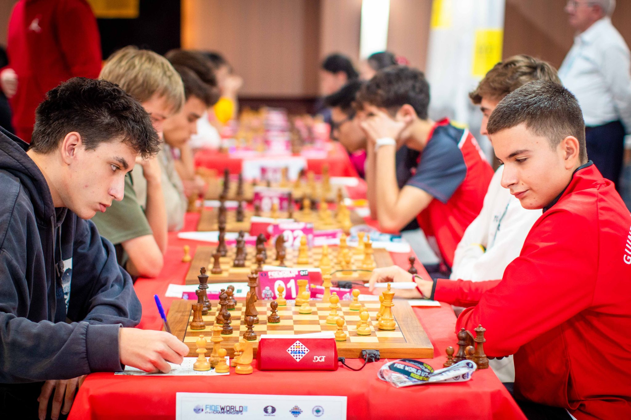 Jornada 3 (rondas 5–6) del Mundial FIDE Sub-7 a Sub-17 2026 en Roquetas de Mar.