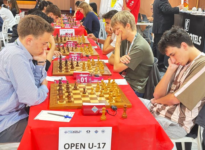 Jornada 3 (rondas 5–6) del Mundial FIDE Sub-7 a Sub-17 2026 en Roquetas de Mar.