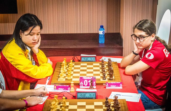 Day 4 (rounds 7–8) of the FIDE World U7–U17 Championships 2026 in Roquetas de Mar.