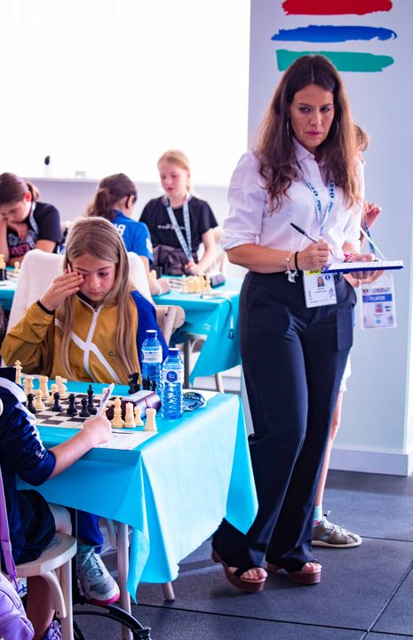 Day 4 (rounds 7–8) of the FIDE World U7–U17 Championships 2026 in Roquetas de Mar.